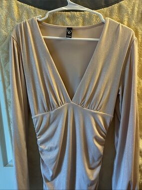 Windsor Blush Pink V-Neck Dress